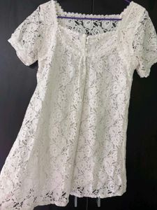 Elegant White Lace Top