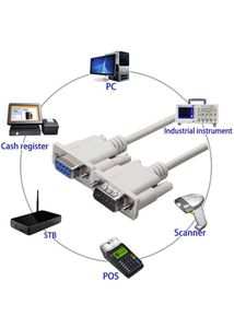 9-Pin Serial RS232 Extension Male to Female Data C