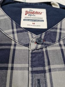 Roadster Men's Mandarin collar - Checkered Shirt