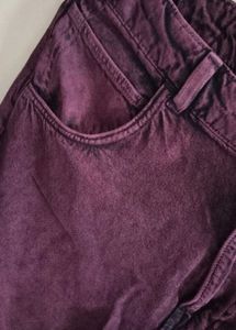 Plum Wash Wide Leg Jeans