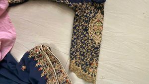 Elegant Grey Embroidered plazo suit