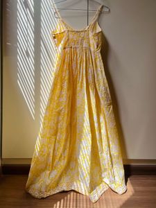 Yellow Floral Maxi Sundress