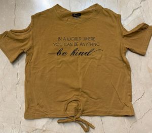 Graphic Cold Shoulder T-Shirt