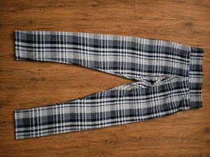 Chic Plaid High-Waisted Pants