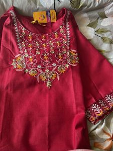 Beautiful Maroon palazzo suit with dupatta