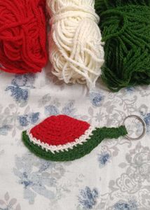 Cute Crochet Watermelon Keychain🍉