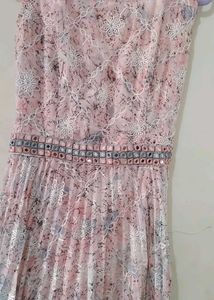 🌸🍥 Pink Pleated Maxi Dress 🌷🩷