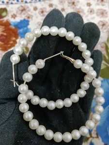 Pearl Hoop Earrings