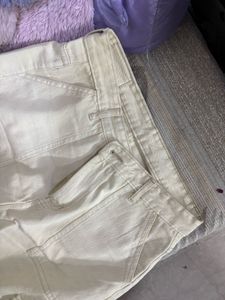 Cream Cargo Pants