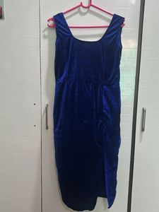Royal Blue Velvet Dress