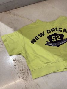 Lime Green "New Orleans 52" Crop Top