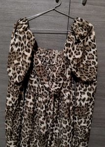 Viral Leopard Print Dress(URBANIC)