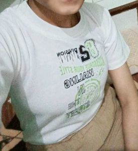 Graphic Print White T-Shirt