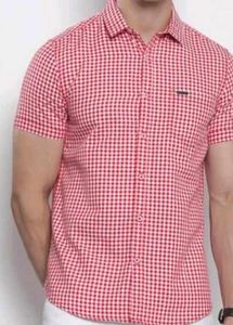 Men's Red Gingham Short Sleeve Shirt♥️😍