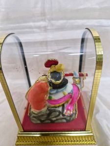 Radha Krishna Idol In Glass Case