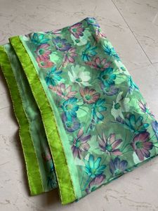 Green Floral Saree