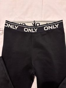 ONLY black logo waistband leggings