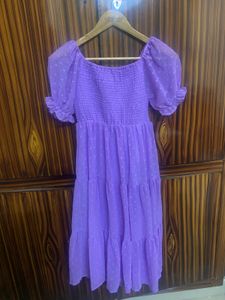 Cute Purple Polka Dot Dress
