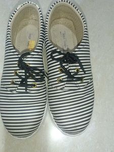 Striped Canvas Sneakers