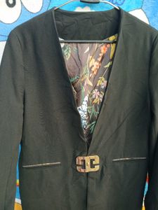 Black Long Party wear suit coat