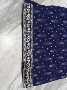 Elegant Navy Blue Printed Kurta