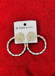 Fashionable Crystal Hoop Earrings newwdtag
