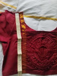 grey  saree with maroon blouse