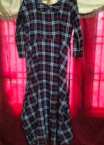 Classic Plaid Maxi Dress