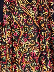 Chikankari Embroidered Black Kurta XL
