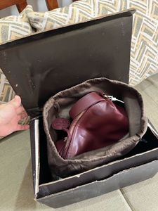 Theatre Burgundy Satchel Bag.