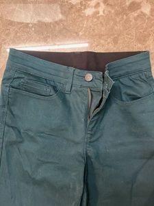 Teal Green Slim Fit Trousers