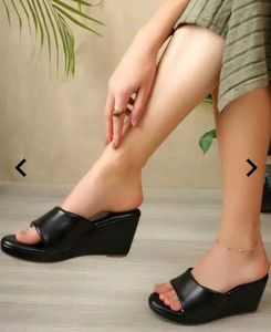Chic Black Wedge Heels