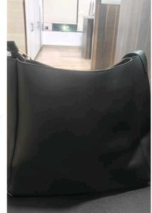Chic Black Leather Hobo Bag