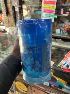 TRANSPARENT 1 JUG &amp; 6 GLASS SET ( BLUE COLOR)