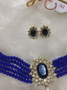 Dark Blue Choker Set