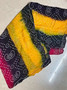 Multicolor Bandhani Navratri Dupatta