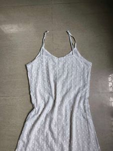 Chic White Embroidered Dress