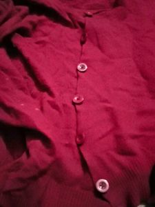 Burgundy Knit Cardigan