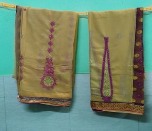 Two Saree Combo Lehenga Type 😍