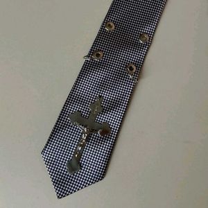 Unique goth Cross Tie