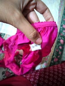 hot🥵 Shiny branded Fuchsia panty Briefs with Lac