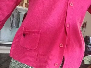 Pink V-Neck Cardigan