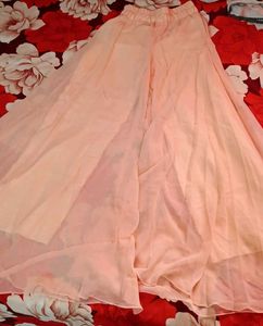 Elegant Peach Kurta Set with Palazzo