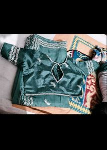 Beautyful Gotta patti embroidery organza saree wit