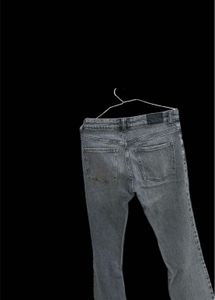 Gray Denim Flare Jeans