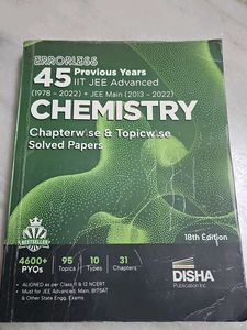 Disha 45 Years’ JEE Chemistry Chapterwise & Topicw