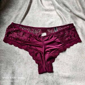 10138. Victoria's Secret Burgundy Lace Briefs