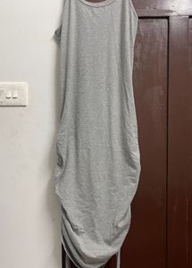 Grey Ruched Bodycon Dress