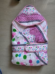 Adorable Cherry Print Baby Swaddle Blanket