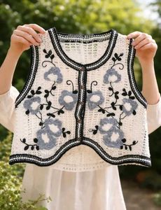 Crochet Floral Sleeveless Top